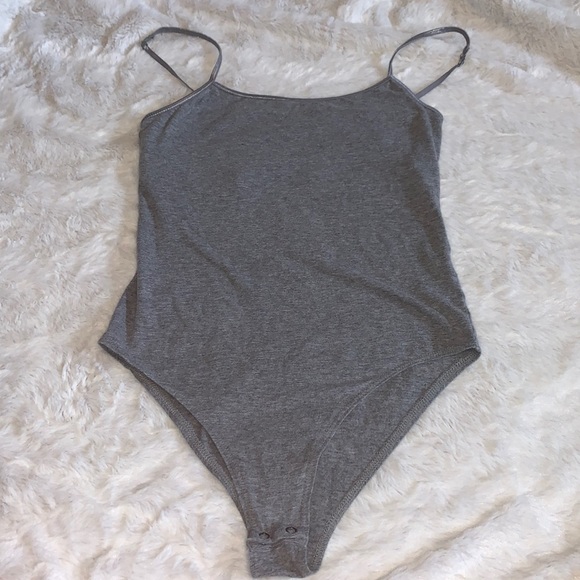 Aeropostale Tops - Grey spaghetti strip bodysuit (3for $10)